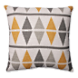 Pillow Perfect, Inc. - Ikat Argyle Birch Throw Pillow - This geometric gem is a punchy accompaniment to decor. Paired with contemporary furnishings and accents, this throw pillow will bring modern panache to your home. We love the intricate grey and yello