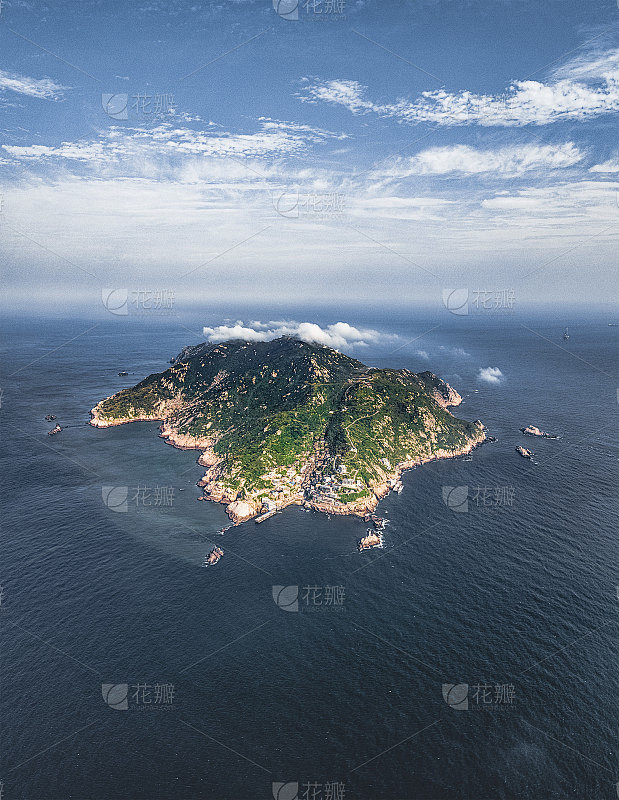 中国浙江省舟山的航拍。