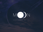 Moon Logo mobile web print branding brand white dark logo flat sky moon