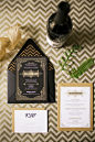 Stylish stationery | Great Gatsby Inspired Galveston Wedding from Mustard Seed Photography  Read more - http://www.stylemepretty.com/texas-weddings/2013/10/30/great-gatsby-inspired-galveston-wedding-from-mustard-seed-photography/