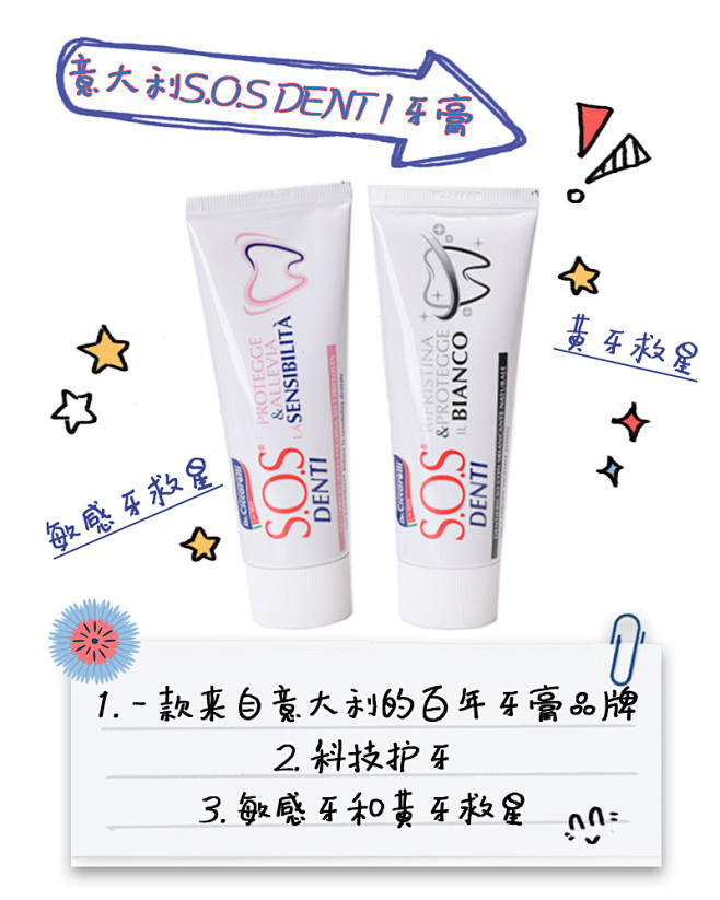 6.意大利S.O.S DENTI牙膏