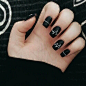 nails, black, and grunge图片 #美甲#