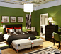 经典绿色时尚卧室装修美图—土拨鼠装饰设计门户