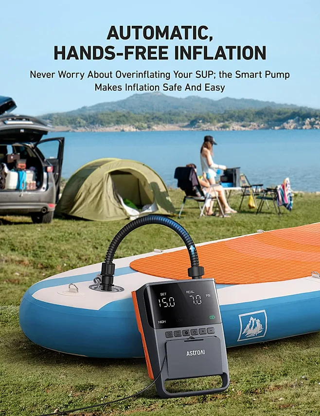 AstroAI Paddle Board Pump，20 PSI High-Pressure SUP Electric Air Pump ...