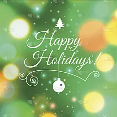 圣诞快乐电子贺卡模板。矢量插图。