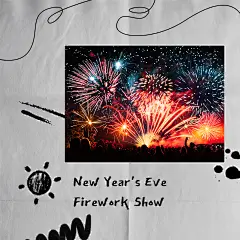 New Year's Eve Firework Show Event Instagram Post