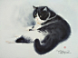 Chatchawarn Ruksa的水彩猫咪 ​​​​