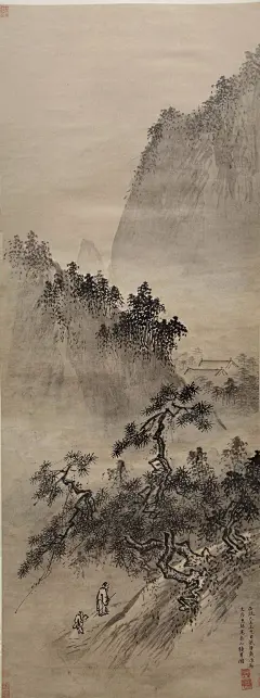 明-戴进-春山积翠图