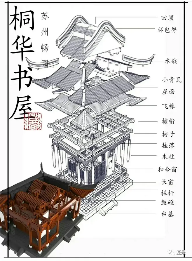 图解·中国古建筑结构剖析-花瓣网