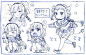 #动漫##手绘参考# 画师 さきの新月 的作品，【可爱的动作与神情】转需收藏吧！ ​​​​