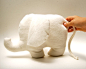 Organic Baby - Elephant - Stuffed Toy - Natural Color Organic Cotton Fleece - Organic Wool - Eco Friendly #手工# #布艺#