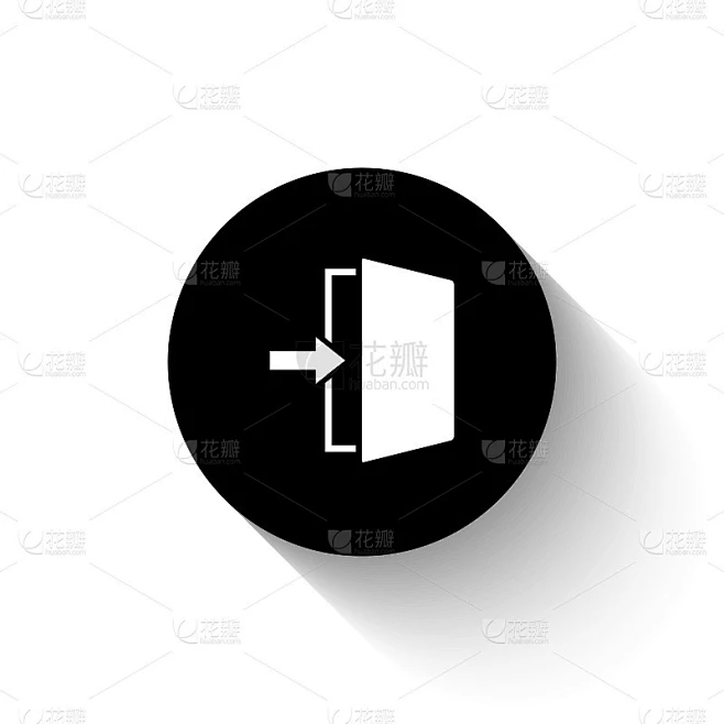 退出-黑色矢量图标素材-花瓣网