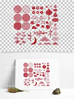 中国节日春节祥云传统装饰ai  - 源文件下载【酷图网】中国节日,春节,祥云,传统装饰,ai矢量,免扣素材,