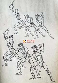 人体动态绘画（四）：推与拉的画法图解(6)