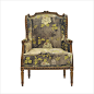 实木沙发 刺绣绒布布艺沙发欧式沙发新古典休闲椅咖啡厅椅子