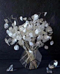 进口银扇叶干花花束永生花diy材料家居摆件饰品真花ins干花-淘宝网