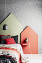 Colorful headboards: