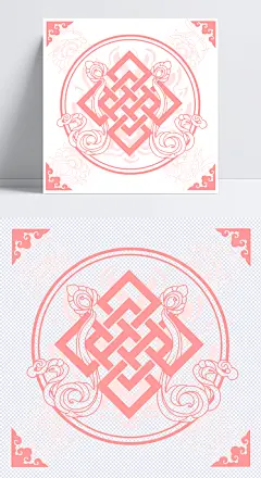 中国风图案边框|边框,图案,国风,中国风边框PSD,国风边框,边框图案,如意,牡丹花,水波纹,新年,中国风,中国结,春节,吉祥如意,2017,图案纹理背景,H5,psd分层下载,过年边框,边框纹理,设计元素