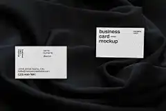 21款品牌标志VI设计办公用品商务名片展示Ps智能贴图样机模板 Business Card Mockup