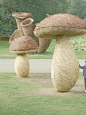 Willow sculpture - toadstools at kew gardens by Tom Hare