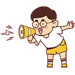 教育培训男孩卡通小人物插画手绘扁平风动态贴纸