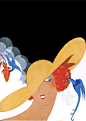 Polly want a hat? Erté (Romain de Tirtoff) was a prominent Art Deco artist and designer, known for his elegant illustrations, costume and set designs, and fashion creations. Born in Russia in 1892, Erté's work has had a lasting impact on the worlds of art