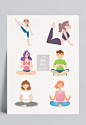 瑜伽插画矢量素材|ai素材,打坐,健身,矢量素材,手绘插画,手绘人物,瑜伽,瑜伽动作