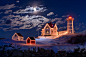 Photograph Moon over Nubble by Michael Blanchette on 500px