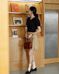 Photo by TILL I DIE 틸아이다이 on August 31, 2023. May be an image of 1 person, wingtip shoes, miniskirt, slingback shoes and text.
