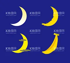 月亮图标  - 源文件下载【酷图网】月亮图标,卡通,可爱,天气,因子,看图识字,英文,气象,天文,插画,展板,海报,儿童,读物,晚安