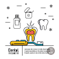 卡通扁平牙齿牙医牙科医学信息图形图表AI矢量平面设计素材 G1540-淘宝网