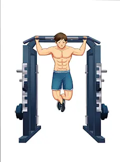 健身器械肌肉男健身人物插画