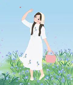 花海女孩
勿忘草
新疆旅游