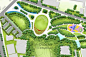 带状公园景观设计总平面图PSD下载