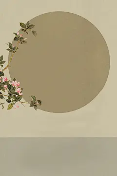 工笔画展板背景设计