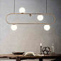 北欧现代简约玻璃创意个性长形魔豆客厅餐厅卧室吧台酒店圆球吊灯