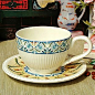 美克美家/欧洲宫廷风范/浮雕陶瓷餐具/雅典娜咖啡杯碟套装/陶瓷杯
