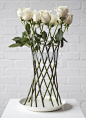 Crown Vase by Lambert Rainville creates freestanding flower arrangements