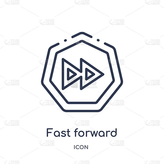 Linear fast forward icon from Arrows outline colle素材-花瓣网