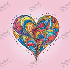 可爱红心爱情卡通绘画儿童插画 【酷图网】卡通,红心,爱情,关爱,友爱,象征,恋爱,爱,和平,免抠素材,矢量,简笔画,儿童画,儿童插画,插画,蜡笔画,logo,图标