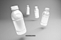 PET牛奶瓶子模型PSD源文件3 样机素材 瓶类/罐类