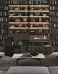 WALL SYSTEM By Poliform : Sectional wooden bookcase