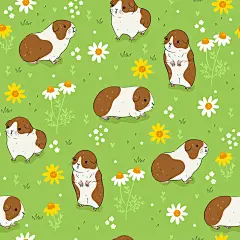 Download Guinea pigs on flower meadows seamless pattern. Vector graphics. for free : Download the Guinea pigs on flower meadows seamless pattern. Vector graphics. 16906840 royalty-free Vector from Vecteezy for your project and explore over a million other