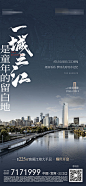 地产传世大平层江景海报-源文件