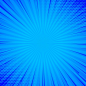 Free vector blue comic background with lines and halftone