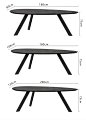 复古实木餐桌家用小户型现代简约橡木黑色轻奢表情侘寂实木餐桌椅-淘宝网