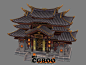 建筑物件CG模型--写实中式建筑中式房子www.cgboo.com