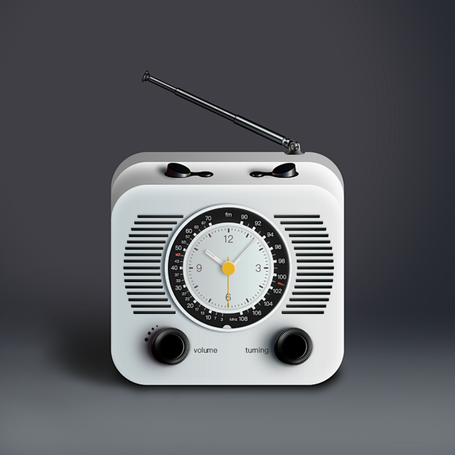 拟物图标－－收音机