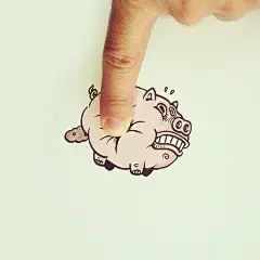 神笔马良创意插画(原图尺寸：650x650px)