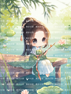 赛多封面设计工作室采集到版权-Q版古风玄幻仙侠【授权QQ3324352440】